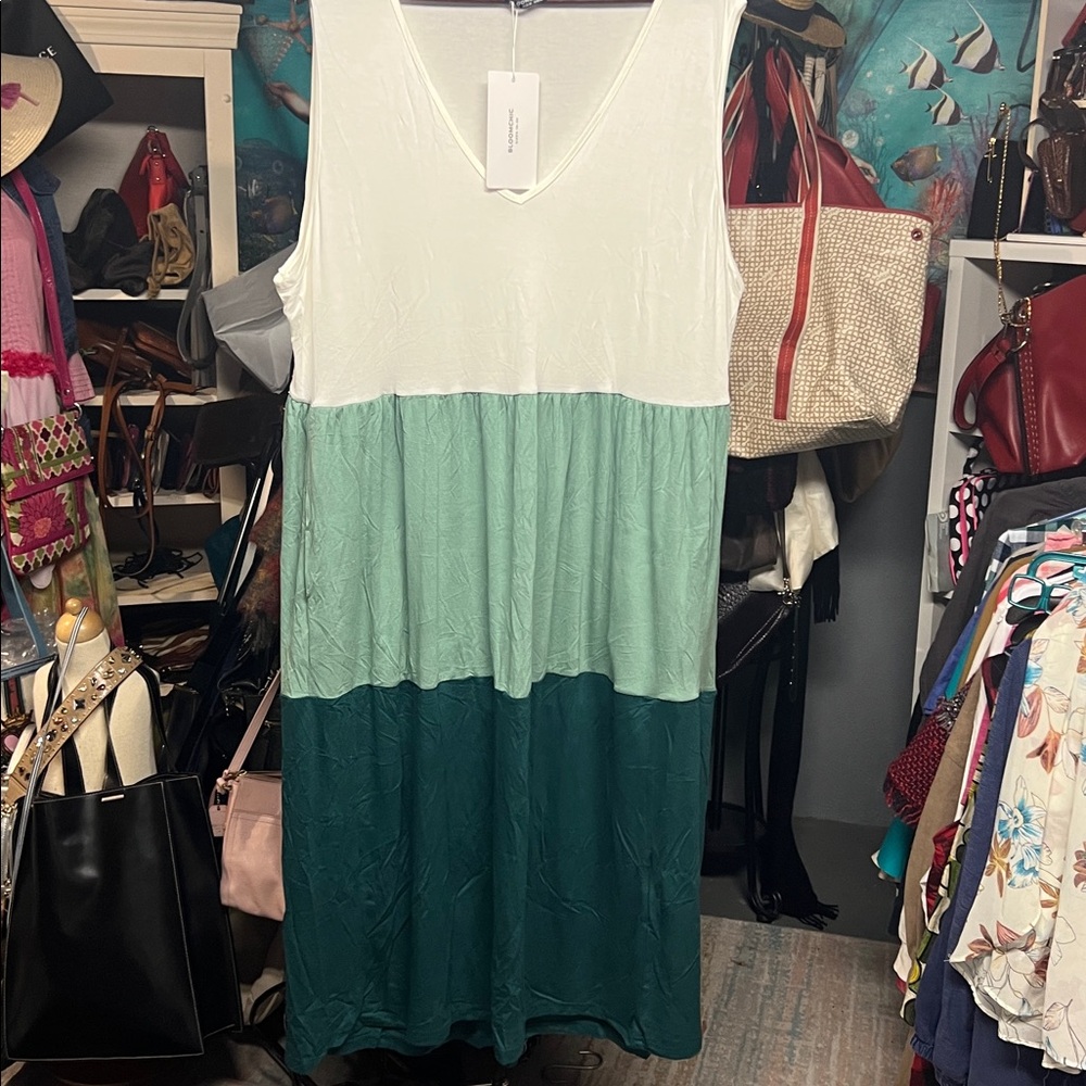 Sleeveless bloom, chick dress